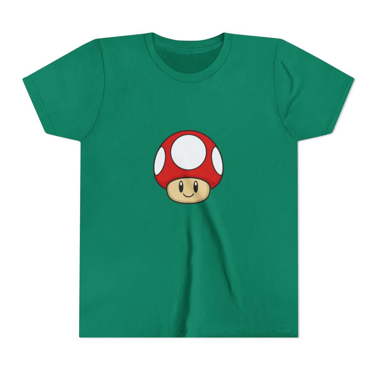 Colorful 1-Up Mushroom Pixel Art Kids T Shirt - Retro Gamer Gift - alternate angle 2, merchandise